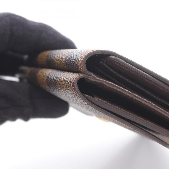 LOUIS VUITTON Brown Damier Leather Wallet - Picture 7 of 10